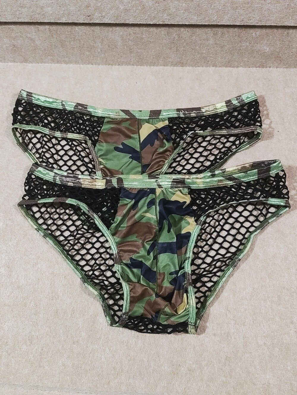 Camouflage Mesh Brief Set Mens Size XLarge -J